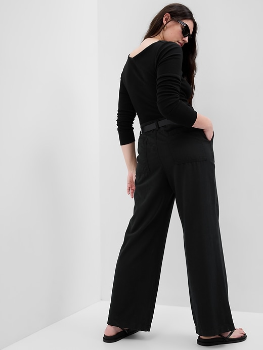 Mid Rise Twill Wide-Leg Khakis Mid Rise Twill Wide-Leg Khakis