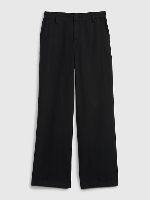 Mid Rise Twill Wide-Leg Khakis Mid Rise Twill Wide-Leg Khakis