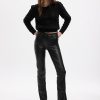 Mid Rise Vegan Baby Boot Byxor i läder