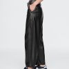 Mid Rise Vegan Leather Barrel Pants Mid Rise Vegan Leather Barrel Pants