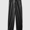 Mid Rise Vegan Leather Barrel Pants Mid Rise Vegan Leather Barrel Pants