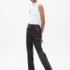 Mid Rise Vegan Leather Loose Pants Mid Rise Vegan Leather Loose Pants