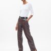 Mid Rise Vegan Leather Loose Pants Mid Rise Vegan Leather Loose Pants