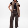 Mid Rise Vegan Leather Loose Pants Mid Rise Vegan Leather Loose Pants