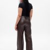 Mid Rise Vegan Leather Loose Pants Mid Rise Vegan Leather Loose Pants