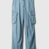 Mid Rise Wide Baggy Cargo Jeans