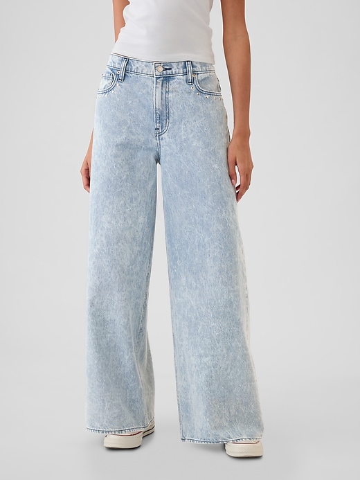 Mid Rise dubbade baggy jeans Mid Rise dubbade baggy jeans
