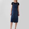 Midi skirtall i jeans