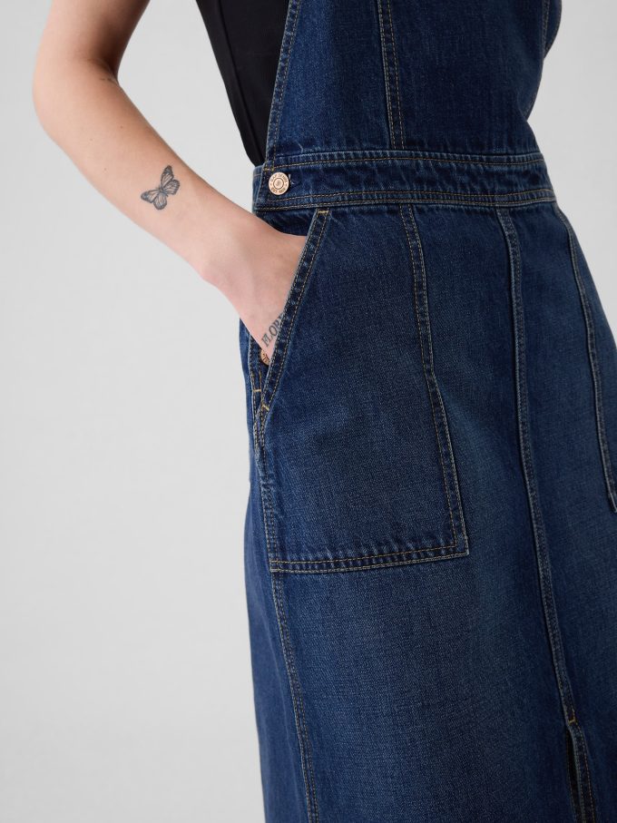 Midi skirtall i jeans