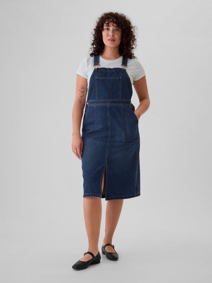 Midi skirtall i jeans