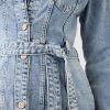 Midiklänning i denim med bälte