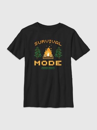 Minecraft Grafisk T-shirt för överlevnadsläge för barn