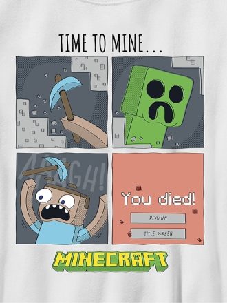 Minecraft Time To Mine grafisk t-shirt för barn