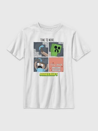 Minecraft Time To Mine grafisk t-shirt för barn