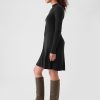 Mockneck Rib Mini Sweater Dress