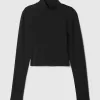 Modern Cropped Mockneck-skjorta