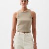 Modern Rib Cropped Halter Top Modern Rib Cropped Halter Top