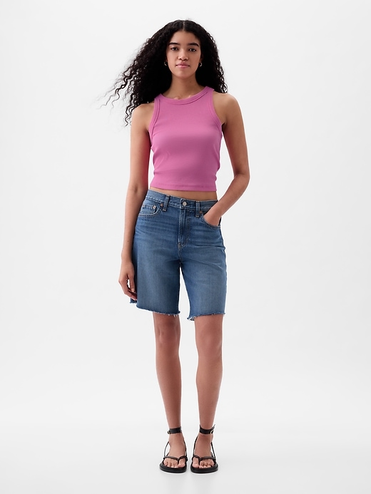 Modern Rib Cropped Halter Top Modern Rib Cropped Halter Top
