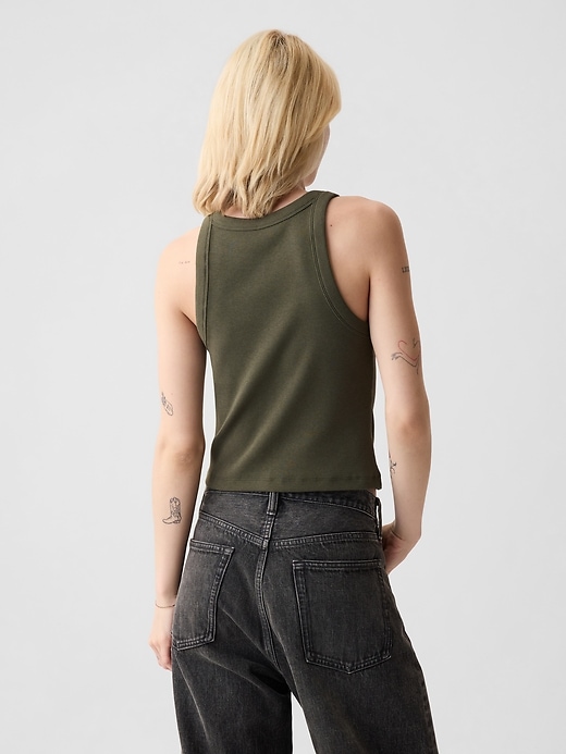 Modern Rib Cropped Halter Top Modern Rib Cropped Halter Top