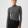 Modern Rib Cropped Mockneck skjorta Modern Rib Cropped Mockneck skjorta