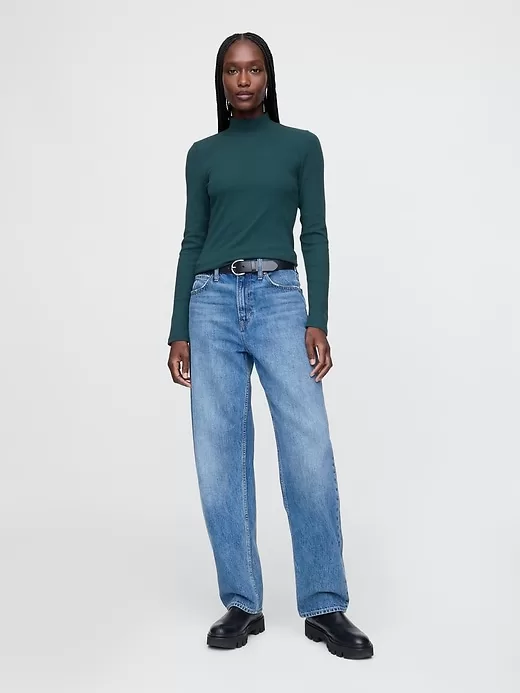 Modern Rib Cropped Mockneck skjorta Modern Rib Cropped Mockneck skjorta