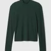 Modern Rib Cropped Mockneck skjorta Modern Rib Cropped Mockneck skjorta