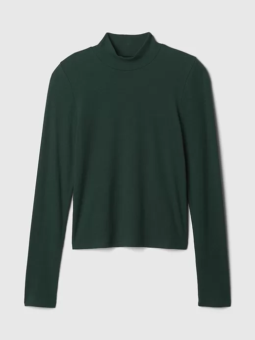 Modern Rib Cropped Mockneck skjorta Modern Rib Cropped Mockneck skjorta