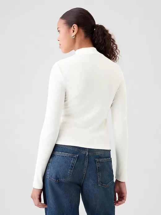 Modern Rib Cropped Mockneck skjorta Modern Rib Cropped Mockneck skjorta