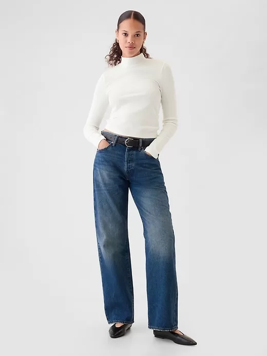 Modern Rib Cropped Mockneck skjorta Modern Rib Cropped Mockneck skjorta