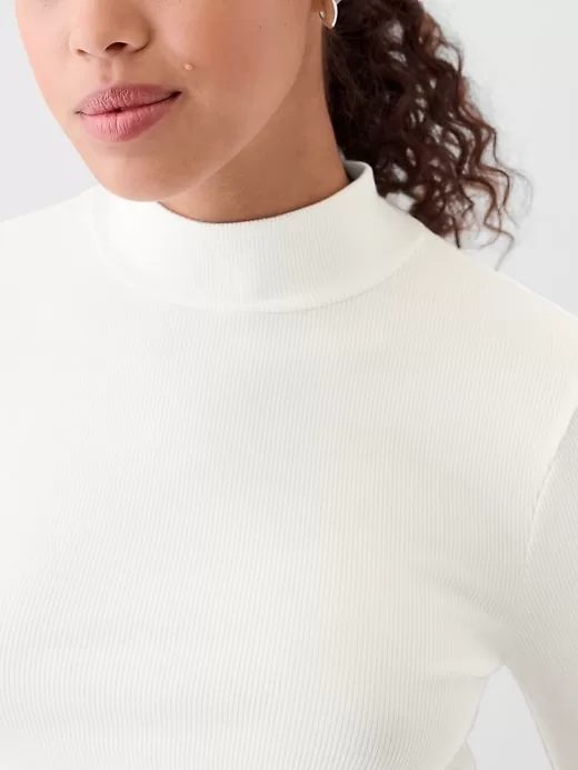 Modern Rib Cropped Mockneck skjorta Modern Rib Cropped Mockneck skjorta