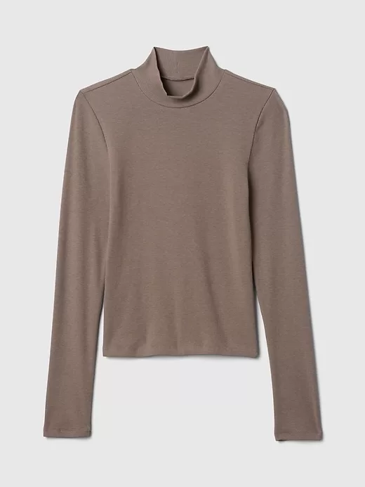 Modern Rib Cropped Mockneck skjorta Modern Rib Cropped Mockneck skjorta