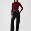 Modern Rib Cropped Mockneck skjorta Modern Rib Cropped Mockneck skjorta
