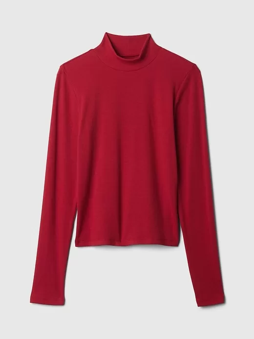 Modern Rib Cropped Mockneck skjorta Modern Rib Cropped Mockneck skjorta