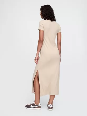 Modern Rib Maxi T-Shirt Klänning