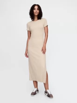Modern Rib Maxi T-Shirt Klänning