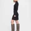 Modern Rib Mockneck Mini Klänning
