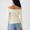 Modern Rib Off-Soulder Cropped Top Modern Rib Off-Soulder Cropped Top