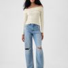 Modern Rib Off-Soulder Cropped Top Modern Rib Off-Soulder Cropped Top