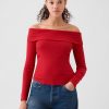 Modern Rib Off-Soulder Cropped Top Modern Rib Off-Soulder Cropped Top