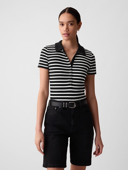 Modern Rib Polo Bodysuit Modern Rib Polo Bodysuit