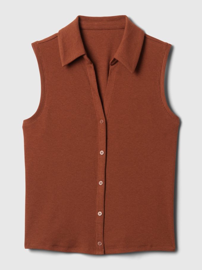 Modern pikétröja med ribbor