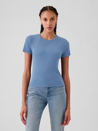 Modern ribborad T-shirt