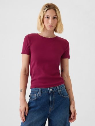 Modern ribborad T-shirt