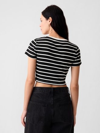 Modern ribborad T-shirt