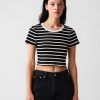 Modern ribborad T-shirt