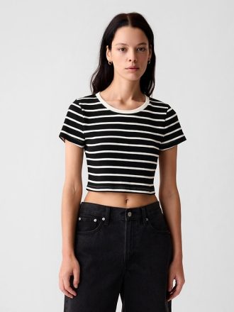 Modern ribborad T-shirt