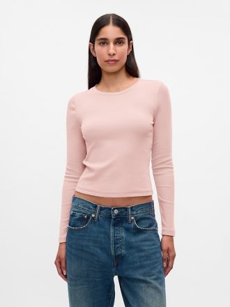 Modern ribborad T-shirt