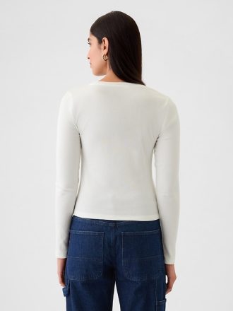 Modern ribborad T-shirt