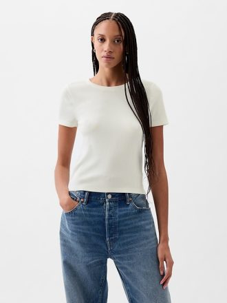 Modern ribborad T-shirt