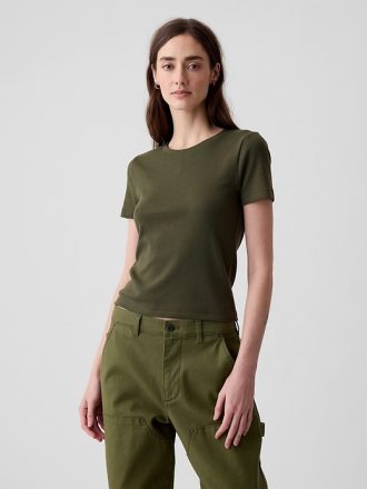 Modern ribborad T-shirt